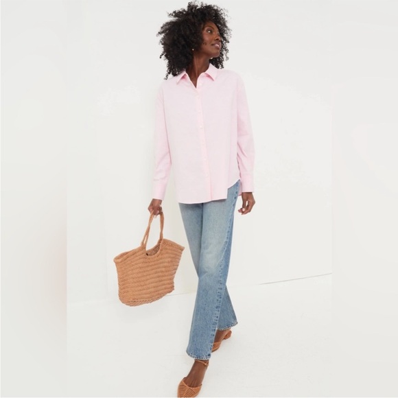 TUCKERNUCK Pink Oxford Nadine Boyfriend Button Down Shirt Womens size XXS - Picture 9 of 9